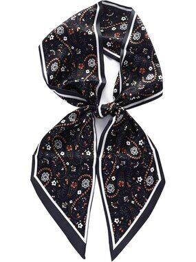 Women's Black Cashew Herb Fashion Elegant Oblique Angle  Scarves Bag Scarfs